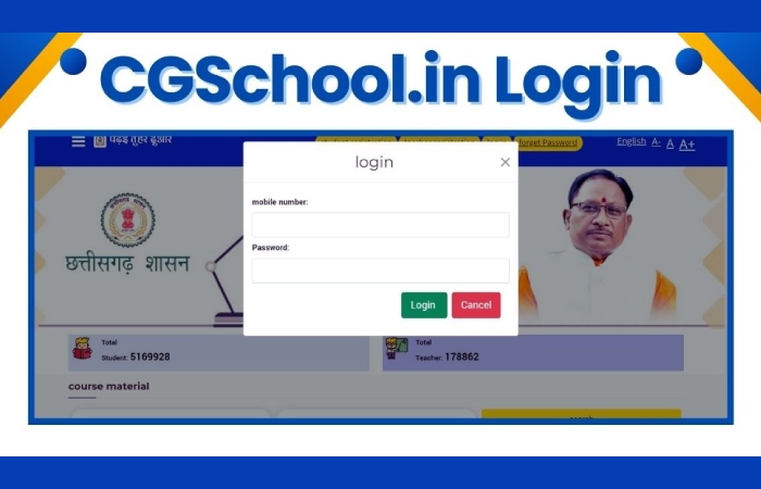 CGSchool.in Login Procedure